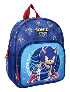 Vadobag Dětský / chlapecký batoh s přední kapsou Ježek Sonic - motiv Chyť mě! - 5L
