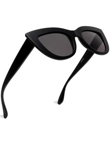 Camerazar Dámské Sluneční Brýle Kočičích Očí s Zrcadlovým Efektem, Plast, UV400 Filtr Kat. 3D, Šířka 140 mm