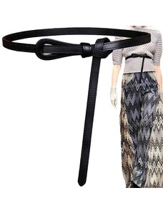 Camerazar Dámský úzký kožený pásek na zavazování, univerzální velikost, délka 120 cm, šířka 1 cm
