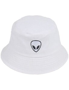 Camerazar Rybářský Klobouk BUCKET HAT, Bílý, Polyester a Bavlna, Univerzální Velikost 52-58 cm