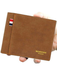 Camerazar Pánská peněženka z hnědé kvalitní umělé kůže, 12x9,5x1,5 cm, s 10 přihrádkami