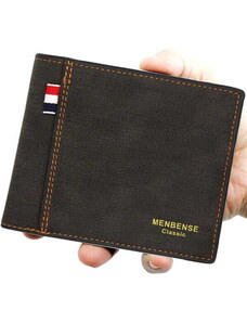 Camerazar Pánská peněženka z ekologické umělé kůže, černá, 12x9.5x1.5 cm