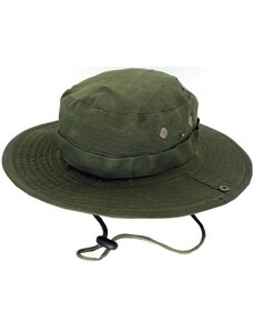 Camerazar Pánský taktický vojenský klobouk BOONIE, zelená barva, univerzální velikost 55-59 cm, materiál polyester a bavlna