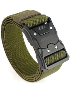 Camerazar Unisex Taktický Vojenský Opasek SURVIVAL, Černý, Polypropylenový Nylon, 38 mm Šířka