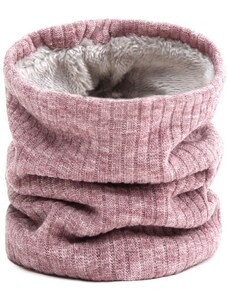 Camerazar Zimní oteplovací šátek na krk, růžový, 100% akrylové vlákno, univerzální velikost
