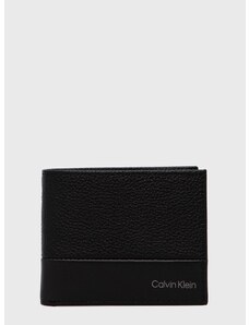 Kožená peněženka Calvin Klein černá barva, K50K509182
