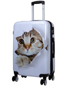 MONOPOL Příruční kufr 55cm Cat White
