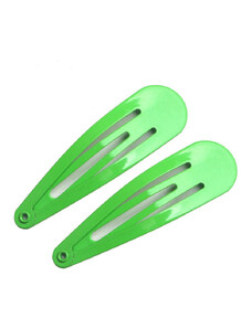 GlossyClips kovové sponky do vlasů 6 ks - zelené