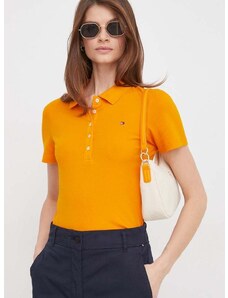 Polo tričko Tommy Hilfiger oranžová barva