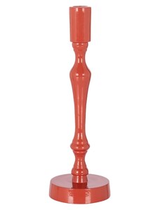 Červený kovový svícen Richmond Robin 27 cm