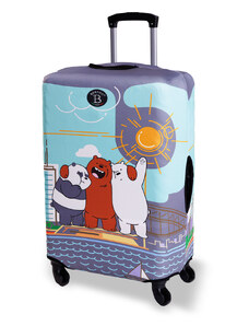Obal na cestovní kufr BERTOO - Bears mentol velikost L
