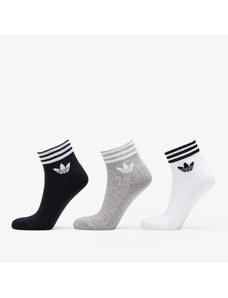 Pánské ponožky adidas Originals Trefoil Ankle Socks 3-Pack White/ Black/ Gray