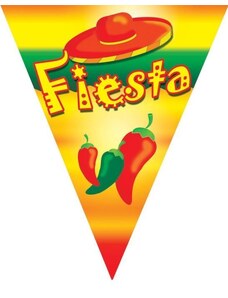 FUNNYFASHN Girlanda vlajky Fiesta - Mexiko - 500 cm