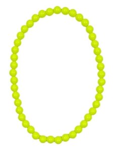 GUIRCA Retro neonové korále - náhrdelník - 80.léta - disco - žluté