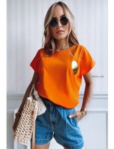 AO Oranžové dámské tričko s potiskem