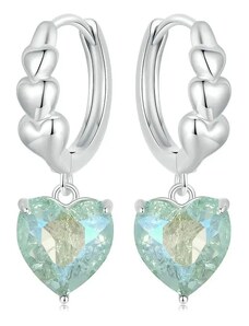 GRACE Silver Jewellery Stříbrné náušnice Federica - stříbro 925/1000, srdce