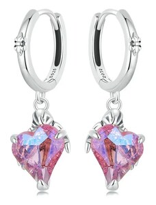 GRACE Silver Jewellery Stříbrné náušnice Gothic Amour - stříbro 925/1000, srdce