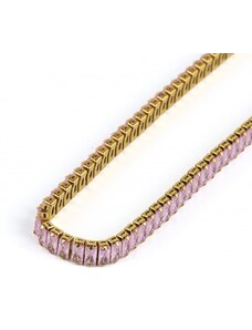 Bellonelli Pozlacený náhrdelník růžový GNKR8076
