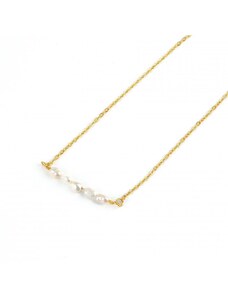 Bellonelli Pozlacený náhrdelník s perličkami GNP5078