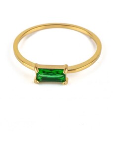 Bellonelli Tenký prsten se zeleným zirkonem GRKZ10236 52mm