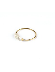 Bellonelli Pozlacený prsten s perličkami GRP50175 48mm