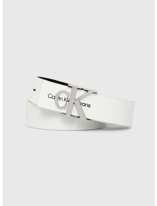 Calvin Klein Jeans Kožený pásek Calvin Klein dámský, bílá barva