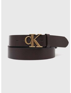 Kožený pásek Calvin Klein Jeans pánský, hnědá barva, K50K511831