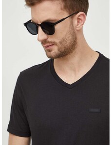 Bavlněné tričko Calvin Klein černá barva