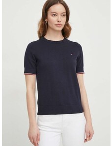 Bavlněný svetr Tommy Hilfiger tmavomodrá barva, WW0WW38724