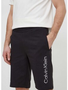 Bavlněné šortky Calvin Klein černá barva