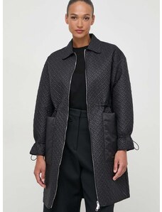 Kabát BOSS dámský, černá barva, přechodný