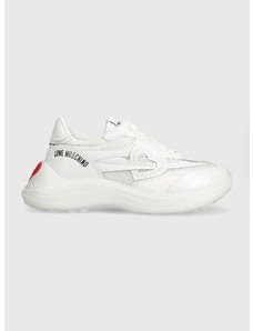 Sneakers boty Love Moschino bílá barva, JA15366G1IIQA10A