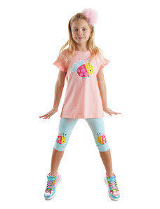 Denokids Ladybug Girls Kids Tunic Leggings Set
