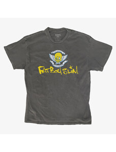 Pánské tričko Merch Revival Tee - Fatboy Slim Smiley Wings Text Logo Unisex T-Shirt Black