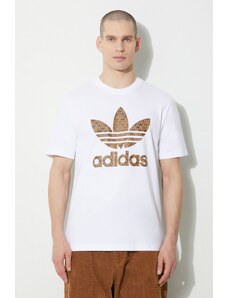 Bavlněné tričko adidas Originals bílá barva, s potiskem, IS2932