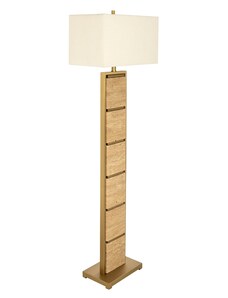 Bílá stojací lampa Richmond Meyra 152 cm s mramorovou podstavou
