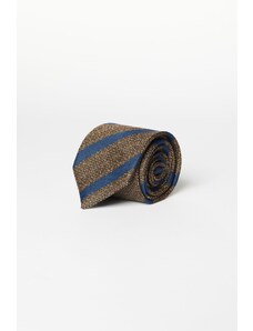 ALTINYILDIZ CLASSICS Men's Brown-Navy Blue Patterned Tie