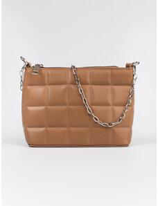 Shelvt Dark beige quilted women's handbag
