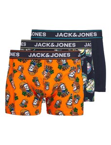 JACK & JONES Boxerky námořnická modř / zelená / oranžová / bílá