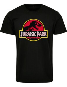Merchcode Černé tričko s logem Jurského parku