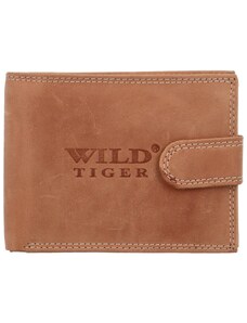 WILD collection Pánská kožená peněženka světle hnědá - Wild Tiger Nolan hnědá
