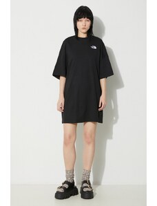 Šaty The North Face W S/S Essential Oversize Tee Dress černá barva, mini, oversize, NF0A87NFJK31