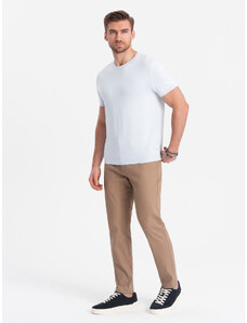 Ombre Men's SLIM FIT chino pants - light brown
