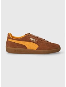 Semišové sneakers boty Puma Palermo Cobalt Glaze hnědá barva, 396463