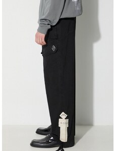 Bavlněné kalhoty A-COLD-WALL* ANDO CARGO PANT černá barva, ve střihu cargo, ACWMB209A
