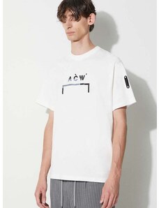 Bavlněné tričko A-COLD-WALL* Strata Bracket bílá barva, s potiskem, ACWMTS157C