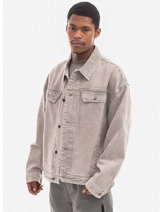 Bavlněná džínová bunda A-COLD-WALL* Overdye Denim Jacket ACWMH023 LIGHT GREY šedá barva, přechodná