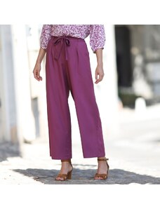 Blancheporte Široké kalhoty ke kotníkům purpurová 36