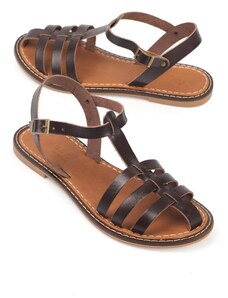 Capone Outfitters Women's Capone Gladiator Strap Leather Sandals