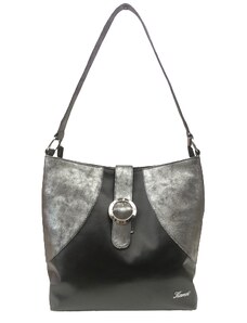 Dámská kabelka Karen Amona - černá/ stříbrná